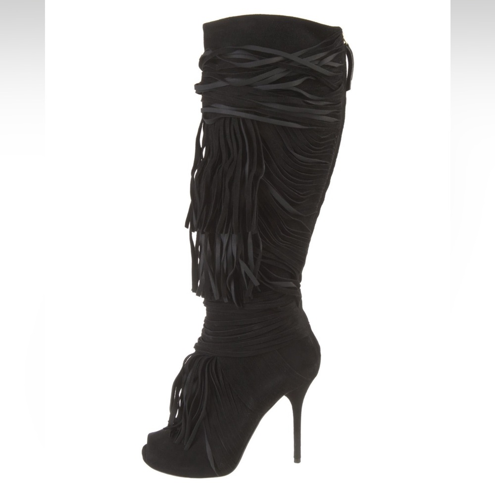 Gucci suede fringe boots
